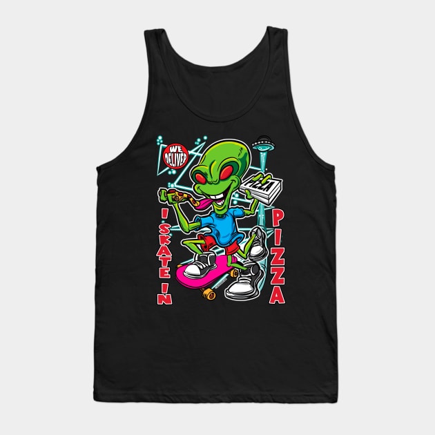 I Skate In Pizza Tank Top by eShirtLabs